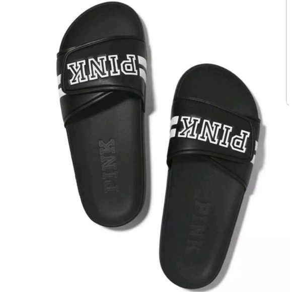 PINK Victoria's Secret Shoes - Victoria’s Secret Pink Adjustable Strap Slides